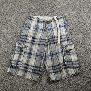 Aeropostale Shorts Mens 27 Blue Cargo Utility Drawstring Outdoor Hike Preppy Y2K